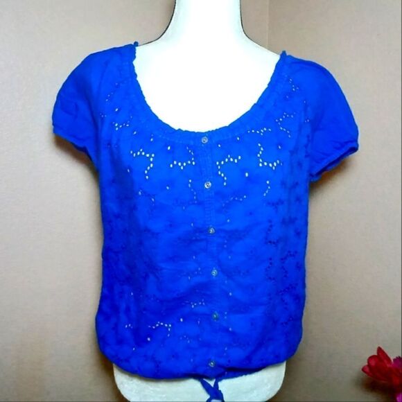 Hollister crop sleeve blouse Size L - Picture 1 of 8